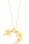 Gold Dipped Starburst Pendant Necklace .