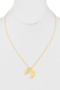 Gold Dipped Starburst Pendant Necklace .