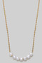 Gold Dipped Dainty Pearl Necklace