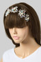 Pearly Flower Ribbon Tie Headband 