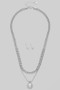 Metal Ball Pendant Layered Necklace Set