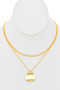 Disc Pendant Necklace Set