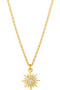 Cz Sun Pendant Dainty Necklace