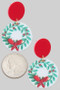 Acrylic Christmas Wreath Earrings