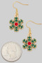 Metal Christmas Snowflake Earrings