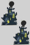 Acrylic Halloween Haunter House Drop Earrings