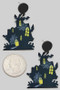 Acrylic Halloween Haunter House Drop Earrings