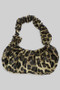 Faux Leather Leopard Print Small Hobo Bag - #KB23999