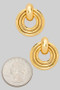 Gold Dipped Linked Circular Drop Earrings