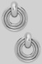 Gold Dipped Linked Circular Drop Earrings