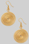 18K Gold Dipped Dangle Coil Earrings