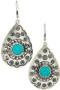 Metal Teardrop Dangle Earrings