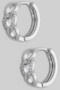 Mini Brass Chain Link Huggies With Cz