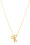 Gold Pearl Scissor Pendant Necklace