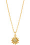 Sun Flower With Stone Pendant Necklace