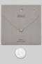 Dainty Brass Bow Pendant Necklace - #IND559