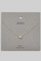 Dainty Brass Bow Pendant Necklace - #IND559