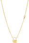 Hammered Lock Pendant Necklace