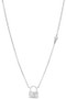 Hammered Lock Pendant Necklace