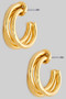 Brass Triple Stack Hoop Earrings