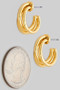 Brass Triple Stack Hoop Earrings