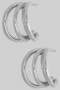 Brass Stacked Hoop Earrings - #GE10701