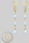 Cz Flower And Tiered Pearl Huggies