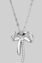 Cz Pave Bow Pendant Necklace - #IN22301