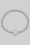 Stainless Steel Ccb Stretch Bracelet W Cz Clover