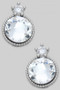 Dainty Round Cz Studs With Cz Star
