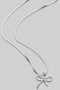 Brass Snake Chain Bow Pendant Necklace