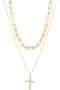 Two Piece Chain Cross Pendant Necklace