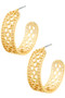 Filigree Chain Hoop Earrings
