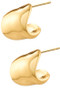 Curved Brass Post Earrings