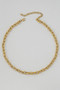 Stainless Steel Etched Detail Chain Necklace