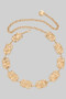 Ripple Baguette Dome Link Chain Belt