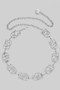 Ripple Baguette Dome Link Chain Belt