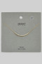 Cz Pave Curve Bar Pendant Necklace