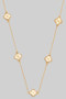 Textured Starburst Cutted Mini Clover Necklace