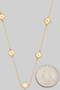 Textured Starburst Cutted Mini Clover Necklace