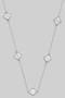 Textured Starburst Cutted Mini Clover Necklace