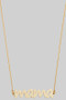 Brass Mama Script Pendant Necklace - #LNB405