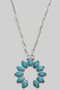 Western Concho Pendant Necklace