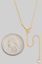 Y Drop Snake Pendant Tear Drop Necklace W Cz