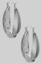 18K Gold Dipped Texture Layered Hoop Earrings