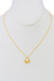 Gold Dipped Cz Sea Shell & Pearl Pendant Necklace.