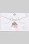 Gold Dipped Howdy Honey Pendant Necklace - #BN122