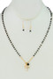 Beaded Necklace With A Cross Pendant 