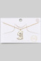 Gold Dipped Cowgirl Hat And Boot Pendant Necklace