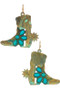 Western Stone Boot Earrings